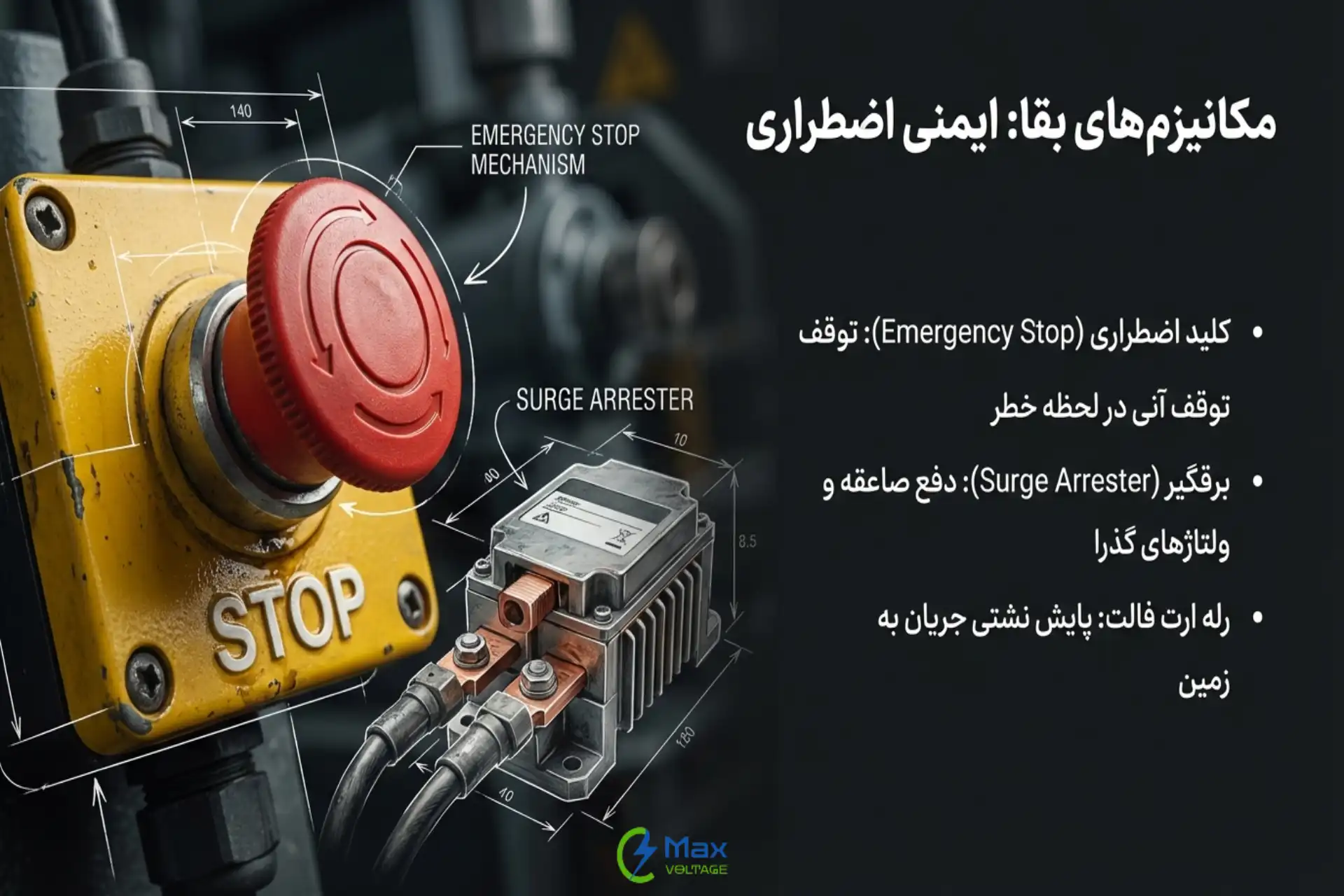 تجهیزات ایمنی در تابلو برق صنعتی
